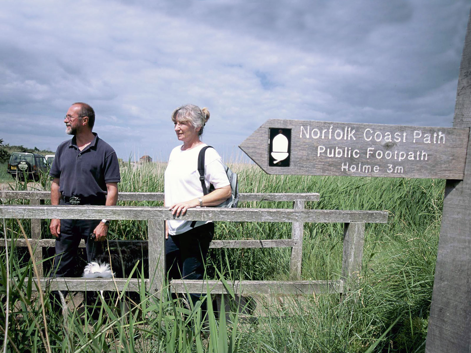 Norfolk Coast Path walkers at Thornham (picture by Andy Tryner, courtesy of Natural England / National Trails)